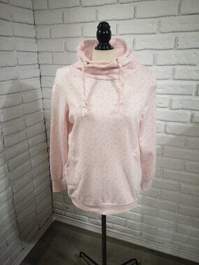 Janina Ladies Size EUR 40 (Appr. Medium US) Pink w/Grey Fleece Lined Sweat Shirt